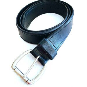REMO TULLIANI Leather Men’s BELT Silver Buckle Sz 40